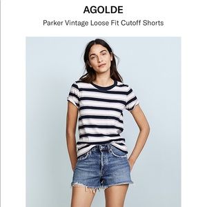 AGOLDE Parker Loose Fitting Cut Off Shorts
